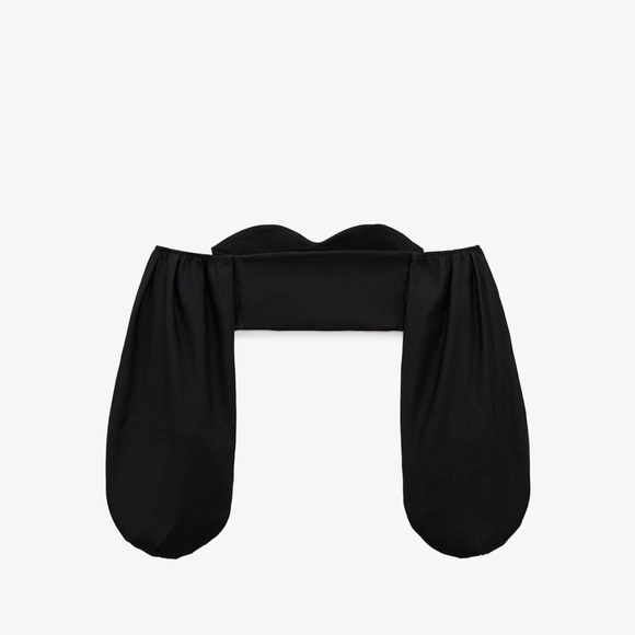 Zara limited edition balloon sleeves crop top you cannot miss - Picture 7 of 8